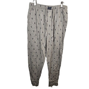Ralph Lauren Men's Polo All Over Pony Pajama Pants Classic Gray Navy AOP Medium